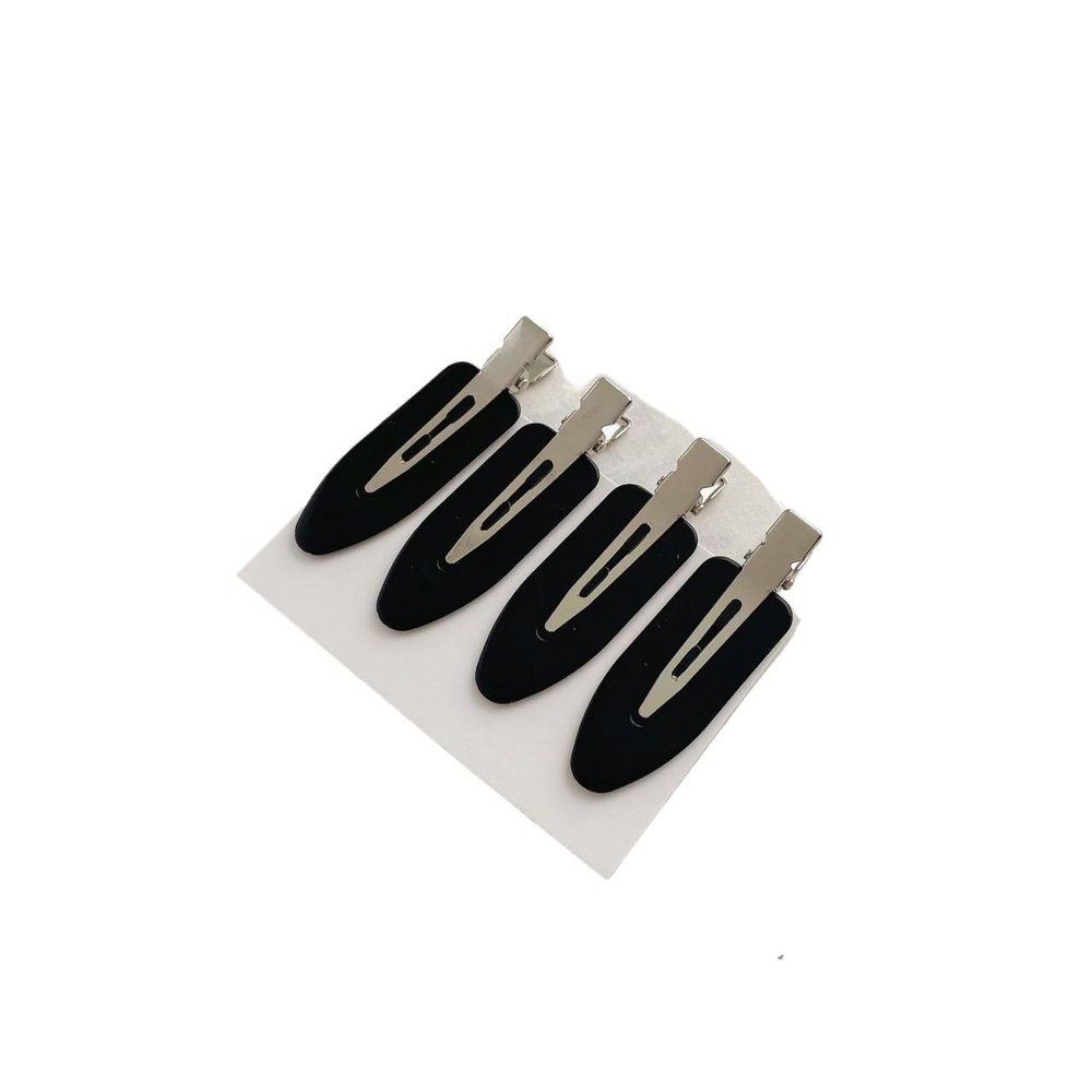 hair clips Beauty Salon Seamless Hairpin Professional Styling Hairdressing Makeup Tools Hair Clips For Women Girl Headwear claw clips (Color : Black 4PCS)