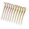 hair clips 5/10Pcs Crocodile Leather Hairpin, Duck Bill Hairpin, Rust-proof Metal Hairpin, With Holes, For Curly Hair Style Partition Clip claw clips (Color : 10pcs Gold Rose) view 1
