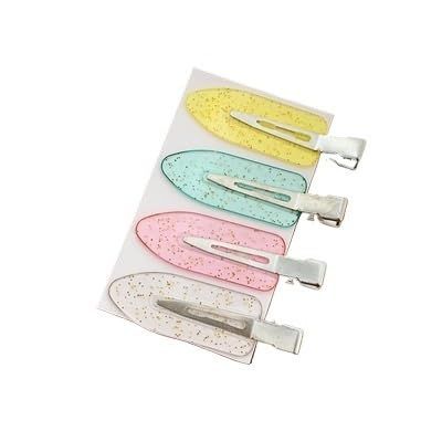 YLNING hair clips 4pcs No Bend Seamless Hair Clips Side Bangs Fix Fringe Barrette Makeup Washing Face Accessories Women Girls Styling Hair Pins claw clips (Color : NO.1)