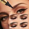 3D Four-Tip Eyebrow Pen & Eyeliner Duo - Waterproof, Long-Lasting, Smudge-Proof, Easy to Use for Perfect Brows and Defined Eyes - Dark Brown Eyebrow Pencil & Black Eyeliner view 2