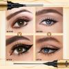 3D Four-Tip Eyebrow Pen & Eyeliner Duo - Waterproof, Long-Lasting, Smudge-Proof, Easy to Use for Perfect Brows and Defined Eyes - Dark Brown Eyebrow Pencil & Black Eyeliner view 3