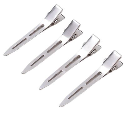 hair clips Professional Hair Salon Fixed Clips Ladies Styling Sectioning Hairpin Clamps Curl Hair Root Fluffy Hair Clip Hairdressing Tools claw clips (Color : Sliver 5.5cm, Size : 2pcs)