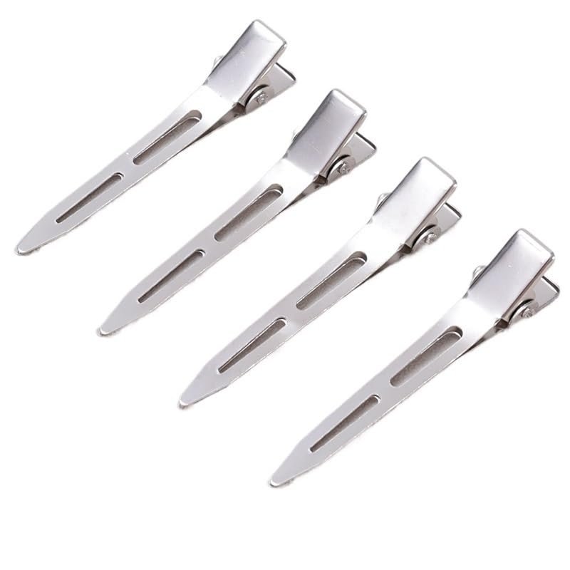 hair clips Professional Hair Salon Fixed Clips Ladies Styling Sectioning Hairpin Clamps Curl Hair Root Fluffy Hair Clip Hairdressing Tools claw clips (Color : Sliver 5.5cm, Size : 2pcs)