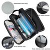 Toiletry Bag for Men Hanging Dopp Kit Water Resistant Shaving Bag Small Toiletry Bag for Traveling (Denim Pure Black) view 3