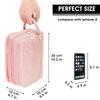 Toiletry Bag for Men Hanging Dopp Kit Water Resistant Shaving Bag Small Toiletry Bag for Traveling (Denim Pure Pink) view 2