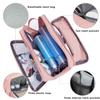 Toiletry Bag for Men Hanging Dopp Kit Water Resistant Shaving Bag Small Toiletry Bag for Traveling (Denim Pure Pink) view 3