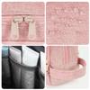 Toiletry Bag for Men Hanging Dopp Kit Water Resistant Shaving Bag Small Toiletry Bag for Traveling (Denim Pure Pink) view 4