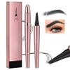 2024 New Magic Eyebrow Pencil, 3D Waterproof Microblading Eyebrow Pencil Contouring Pen, 4 Tip Microblade Eyebrow Pen, Natural Long-Lasting Fine Stroke Microblading Eyebrow Pencil (Black) view 1