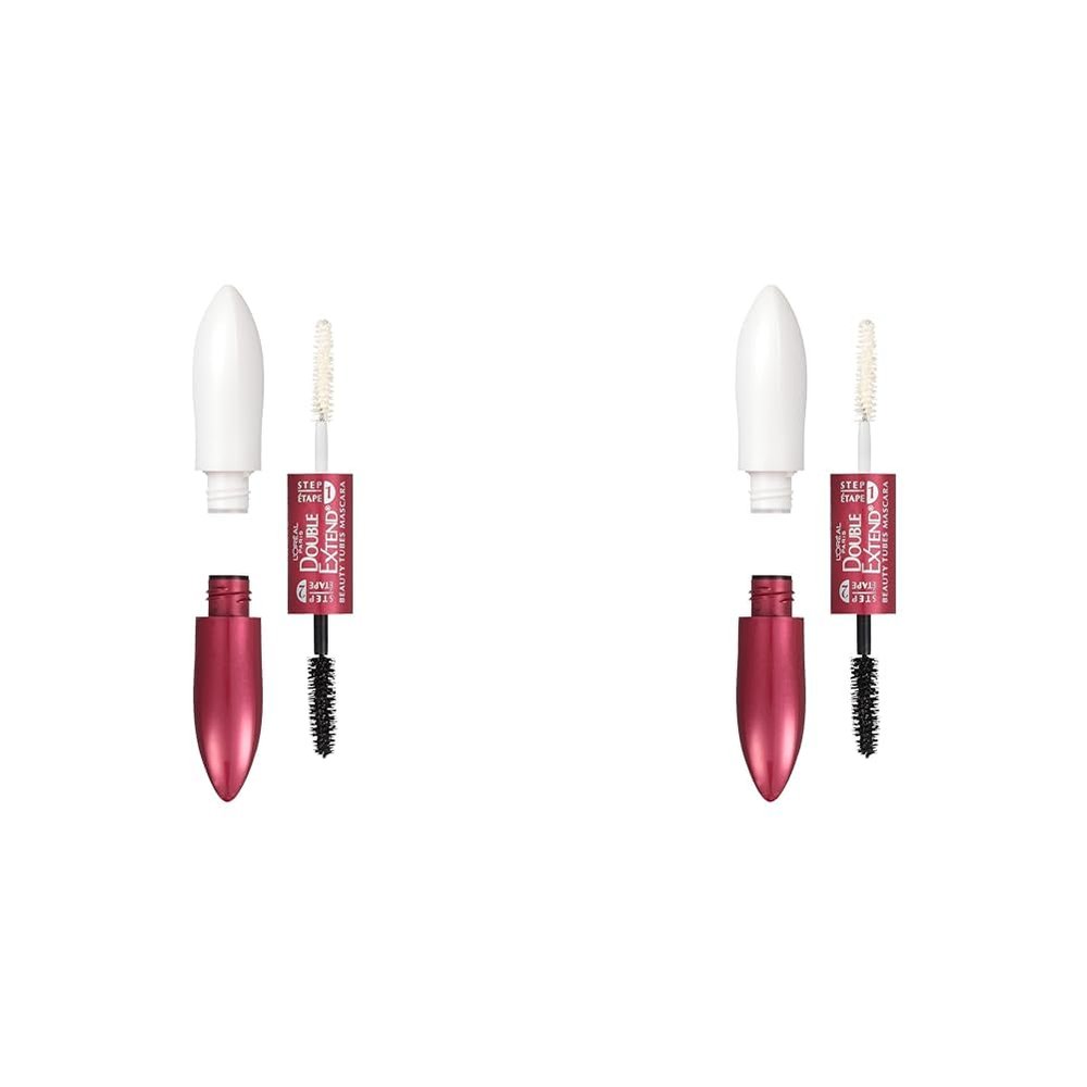 L'Oral Paris Double Extend 0.33 fl. oz. & L'Oreal Paris Double Extend Tubing 2 Step Lengthening Mascara Bundle