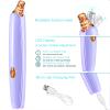 Blackhead Remover Pore Vacuum Cleaner - Upgraded Facial Pore Cleaner - Electric USB Pore Vacuum with 5 Probes - Upgraded Blackhead Suction Tool - Blackhead Remover Kit (Purple) view 3