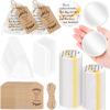 50 Sets 2.76" Inspirational Compact Pocket Mirrors Bulk Operation Christmas Bulk Appreciation Gifts Small Purse Makeup Mirror Souvenir Bag for Stuffer Items Women Quinceanera Employee(Gold and White) view 1