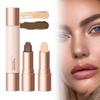 No Limits Cream Bronzer Stick, 2024 Upgrade 2 In 1 Double Ends Matte Contour Stick, Natural Matte Cream Bronzer and Contour Stick Lasting Creamy Sculpting Double Headed Makeup Contour Stick (02) view 1
