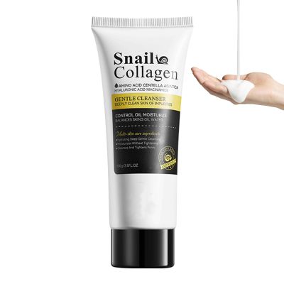 Snail Mucin Cleanser, Unisex Snail Mucin Face Wash, Snail Face Wash - Repairing and Daily Deep Cleansing for Dry & Sensitive Skin