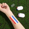 2pcs Patriotic 4th of July Face Paint, Red White & Blue USA American Flag Face Paint Stick Softball Baseball Face Paint Sports Events & Independence Day Stuff for Athletes Men Women Kids view 4