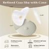 Rena Chris Gua Sha Facial Tools, Ergonomic White Jade Stone Guasha Tool for Face Massage, Manual Facial Massager Tool for Jawline Sculpting and Puffiness Reduction with Silicone Case (White) view 2