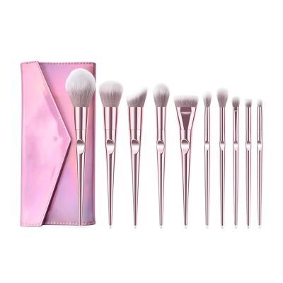 10pcs Rose Gold Makeup Brushes Set For Eye Shadow Face Foundation Brush Cosmetic Tools Women Pro Makeup Brush Set (Color : Only 10PCS Brush)