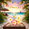 10 Pcs Multicolor Hawaii Plumeria Flower Clips Hawaiian Hair Barrettes Beach Party Hair Clips Artificial Tropical Flower Hairpins for Beauty and Personal Care Wedding 7cm view 2