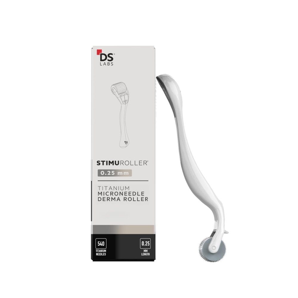 DS Labs for Men & Women StimuROLLER Scalp Roller 0.25 mm - Cosmetic Micro Needle Roller for Scalp Care Routine, Stainless Steel Precision Roller for At Home Beauty Use