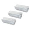 LOLA Classic Hand & Nail Brush, 2 Sided - 3 Pack, Soft & Stiff, Long-Lasting, Comfortable No-Slip Grip, Cleans Hands & Fingernails, White view 1