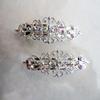NinthAvenue Basics Small pair of antique silver or rose gold crystal hair clip clamp (Crystal option: With crystals, Primary color: Rose gold/copper) view 3