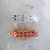 NinthAvenue Basics Small pair of antique silver or rose gold crystal hair clip clamp (Crystal option: With crystals, Primary color: Rose gold/copper) view 4