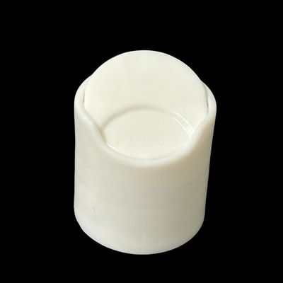 100 Pack White PP Plastic 24-410 Smooth Skirt Disc Top Caps - Durable Dispensing Lids for Shampoo, Lotion, Conditioners & Creams