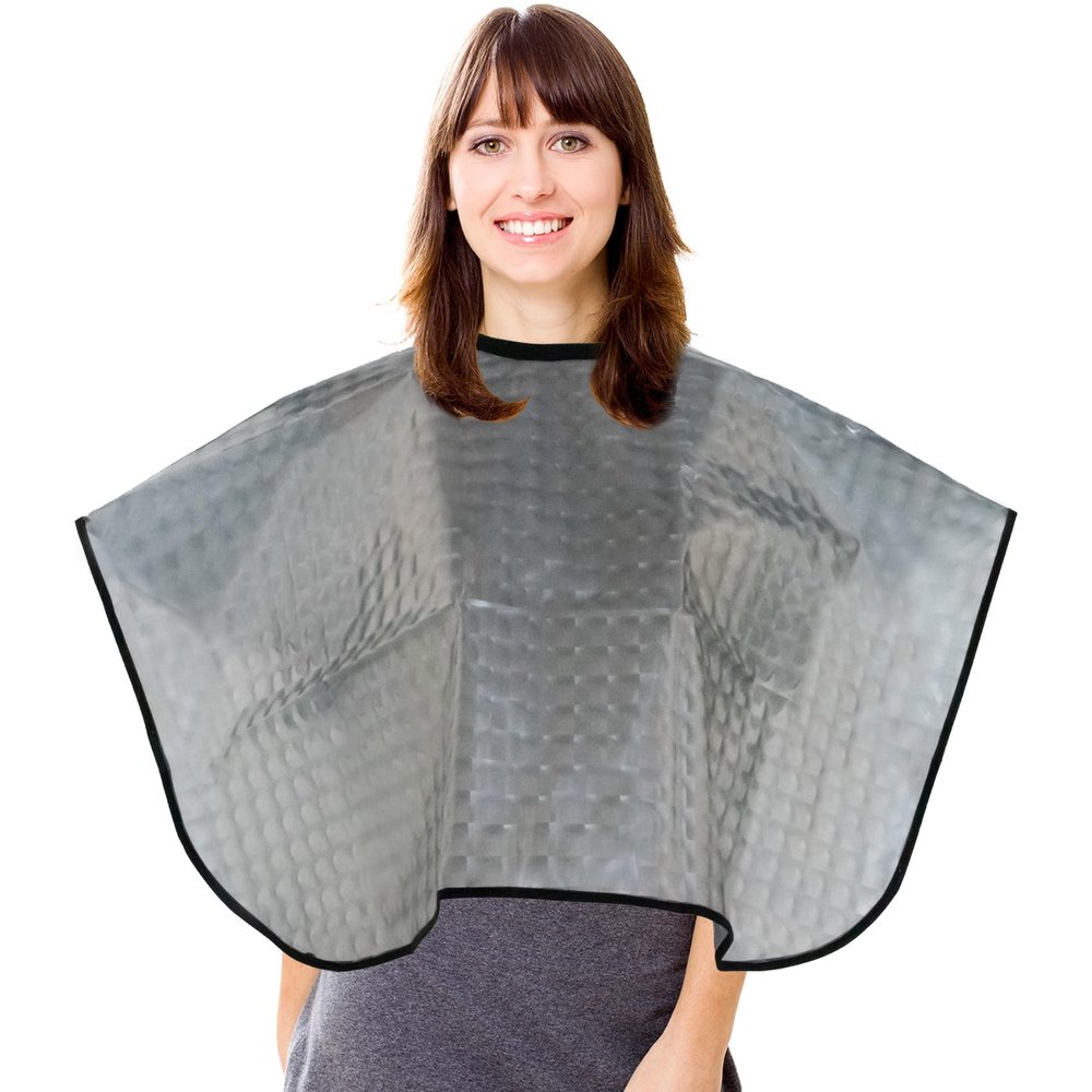 AUEAR, Barber Haircut Cape Hair Dye Waterproof Salon Capes for Hairstylist (Black)