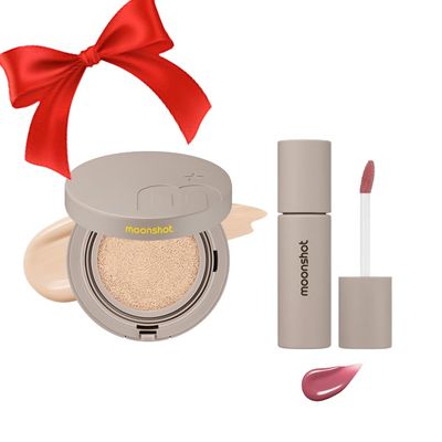 moonshot Conscious Fit Cushion Foundation Lip stain Gift box 17N + 03 Pink Planet,k-beauty,