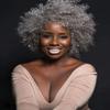 AJIEYMXS Short Curly Afro Wigs for Women,Afro Chemical Fiber Wig Synthetic Costume Hair Wig,Silver Gray Short Curly Wig for Women view 4