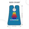 Custom Beard Apron for Men Personalized Gift with Name Image Picture Text Beard Shave Cape Customized Beard Trimming Catcher Bib for Bathroom Sapphire Blue view 3