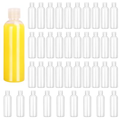 KUKLIPJIM 40 Pack 7 oz Plastic Bottles with Caps, Clear Flip Top Empty Bottles, Cosmetic Containers for Lotion and Shampoo, Travel-Friendly Bottles, BPA-Free for Liquids and Personal Care?200ml