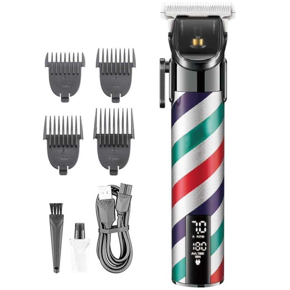 Professional Hair Clippers for Men, Hair Clipper Ceramic Blade Hair Trimmer Professional Hair Cutting Machine Rechargeable LED Display Trimmer For Men