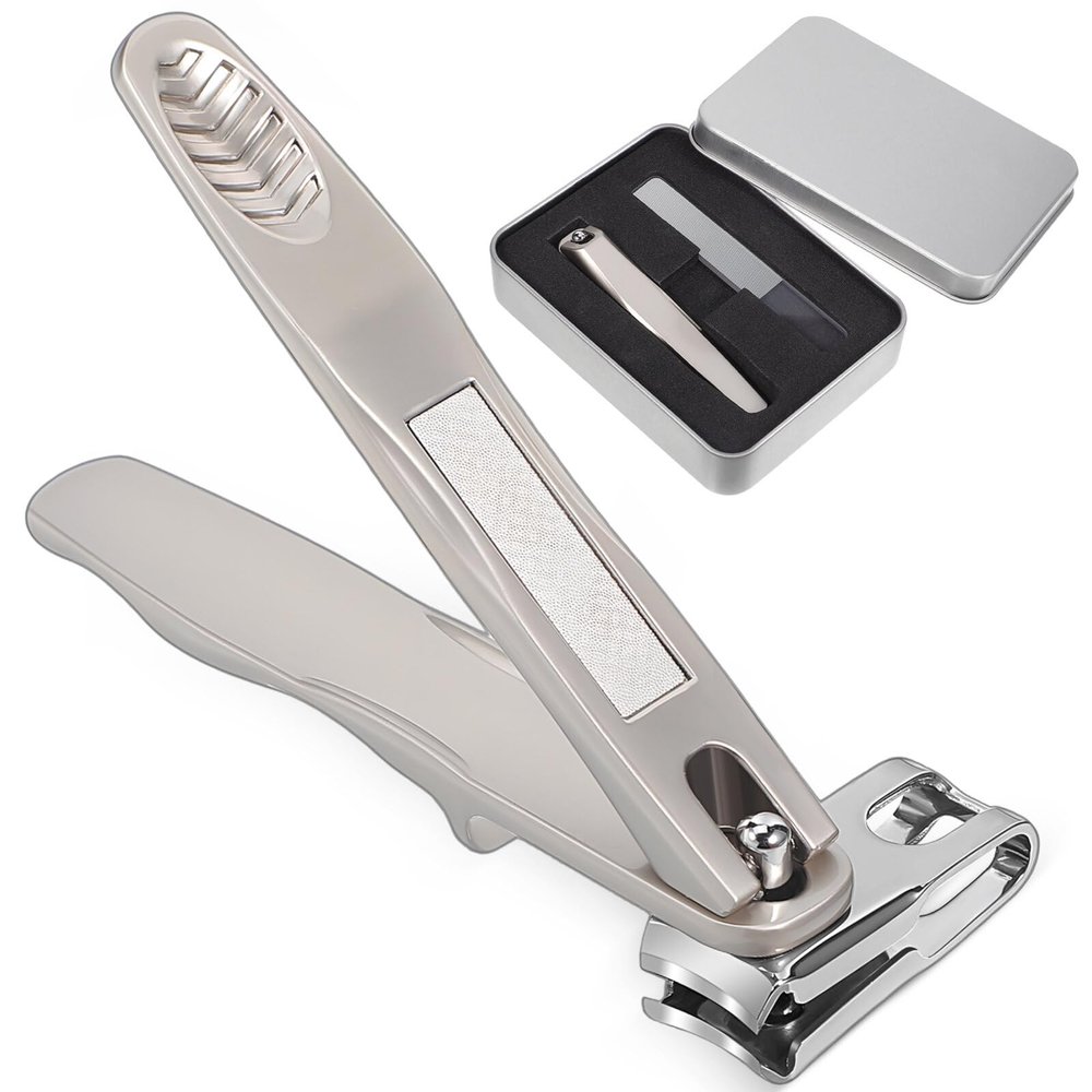 Ipetboom 1set Rotatable Nail Clipper Nail Trimmer for Fingernails Toenails Handle for Comfortable Manicure Use
