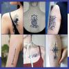 FYRHLH 5 Pcs Herbal Juice Temporary Tattoo Stickers Simulated Semi-Permanent Flower Arm Non-Reflective Tattoo Stickers, 12x19cm view 2