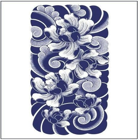 2 Pcs Juice Temporary Tattoo Sticker Herbal Semi-Permanent Waterproof Non-Reflective Simulation Tattoo Cherry Blossom Wave