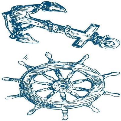 10 Pc Anchor Tattoo - Including Steering Wheel - Temporary Skin Tattoo