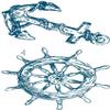 10 Pc Anchor Tattoo - Including Steering Wheel - Temporary Skin Tattoo view 1