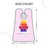 Custom Beard Bibs Apron Personalized Beard Hair Catcher Add Photo Picture Text Waterproof Beard Shave Cape for Shaving Trimming for Birthday Father's Day Gifts Light Pink view 3