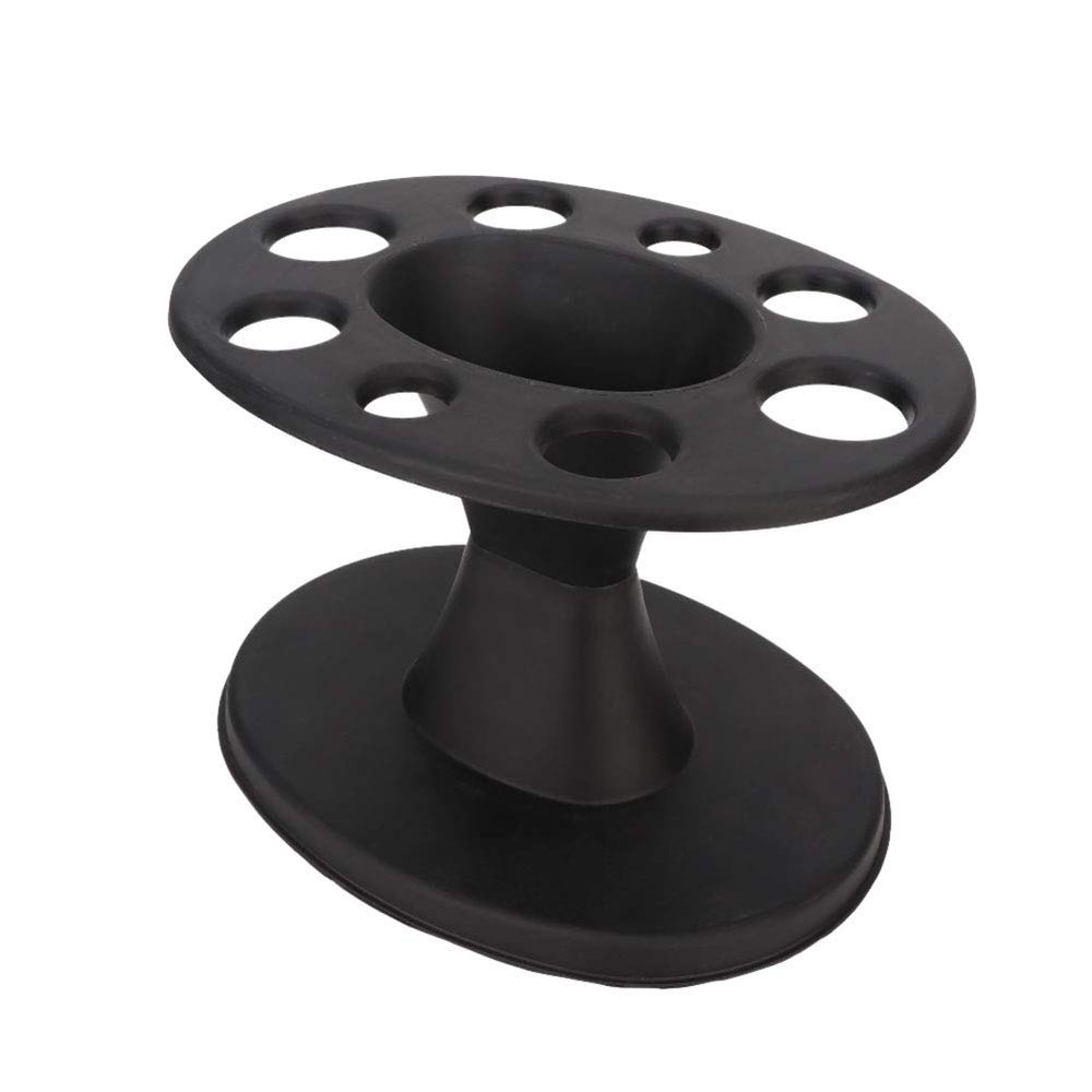 Ejoyous Hair Brush Holder, Plastic Round Comb Hair Accessory Organizer Display Rack Hair Styling Brush Stand Shelf Accessories for Salon Home (Black) (Black)