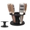 Ejoyous Hair Brush Holder, Plastic Round Comb Hair Accessory Organizer Display Rack Hair Styling Brush Stand Shelf Accessories for Salon Home (Black) (Black) view 2