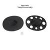Ejoyous Hair Brush Holder, Plastic Round Comb Hair Accessory Organizer Display Rack Hair Styling Brush Stand Shelf Accessories for Salon Home (Black) (Black) view 3