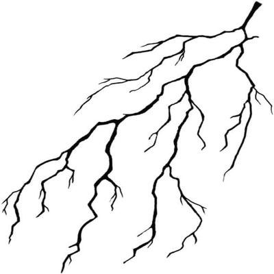 FYRHLH 2 PCS Herbal Juice Lightning Tattoo Stickers Linear Hand Traces Of Lightning Strikes Temporary Tattoos