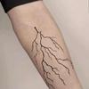 FYRHLH 2 PCS Herbal Juice Lightning Tattoo Stickers Linear Hand Traces Of Lightning Strikes Temporary Tattoos view 3