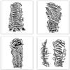 2 Pcs Cursive Temporary Tattoo Stickers For Men Waterproof Long-Lasting Arm Chest Juice Semi-Permanent Simulation Tattoo view 1