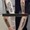 2 Pcs Cursive Temporary Tattoo Stickers For Men Waterproof Long-Lasting Arm Chest Juice Semi-Permanent Simulation Tattoo view 3