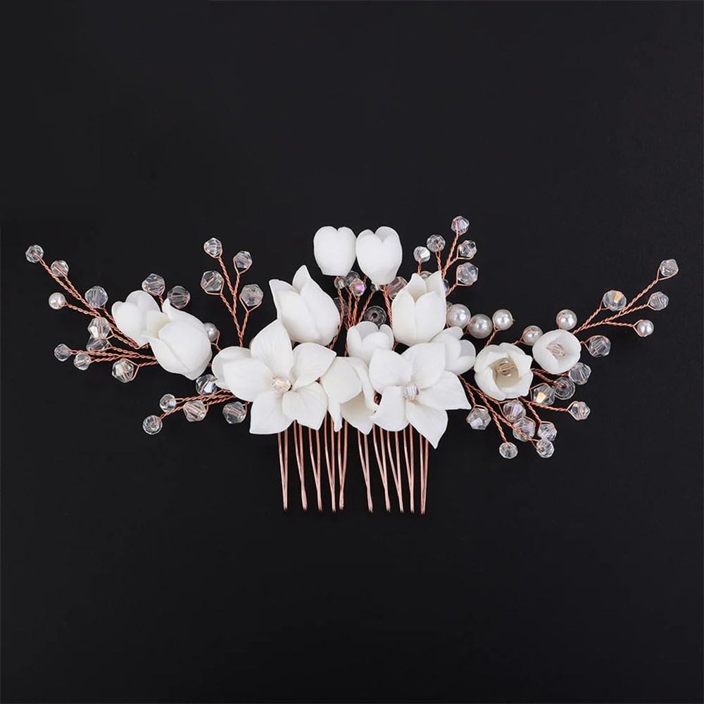 Bridal Hair Comb Silver Handmade Headpiece For Wedding Accessories Gold Women Hair Clip Rose Gold