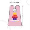 Custom Beard Apron for Men Personalized Gift with Name Image Picture Text Beard Shave Cape Customized Beard Trimming Catcher Bib for Bathroom Pink view 3