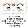 10 Sheets Pride Day Face Sticker Set -Rainbow Face Tattoo Stickers for Adult Kids Eye Body Face Tattoo Sticker Holiday Festival Party Supplies view 3