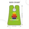 Personalized Custom Beard Bib Apron Design Your Photo Text Logo Beard Hair Catcher Non-Stick Beard Shave Capes for Trimming Shaving Yellow Green view 3