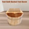 TdiriNar Wooden Foot Massage Tub, Bucket with Massage Roller, Relaxing Foot Spa, Portable Home Use view 4